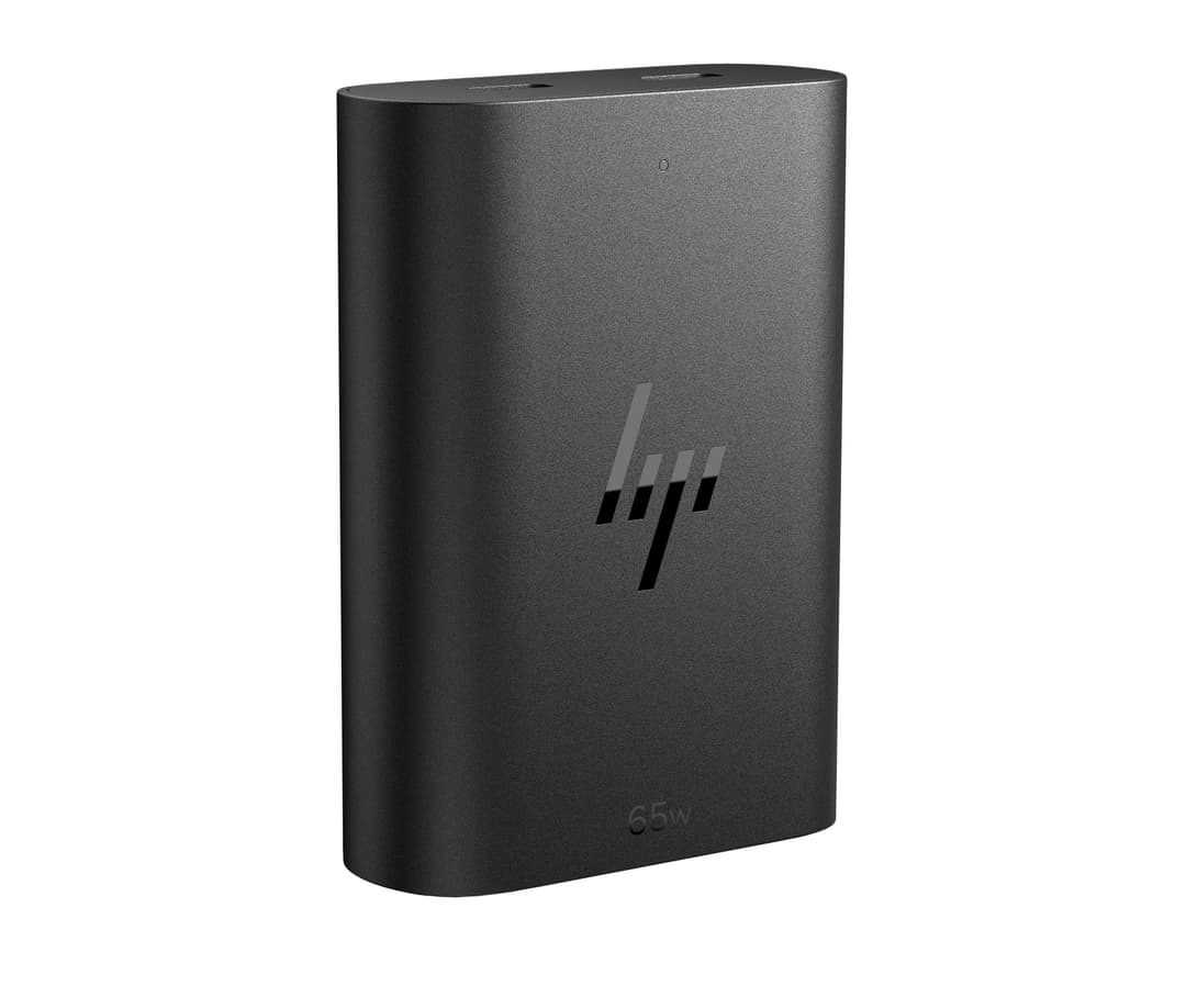 HP 65W GaN USB-C Laptop Charger (600Q7AA#ABU) - Black - Image 2