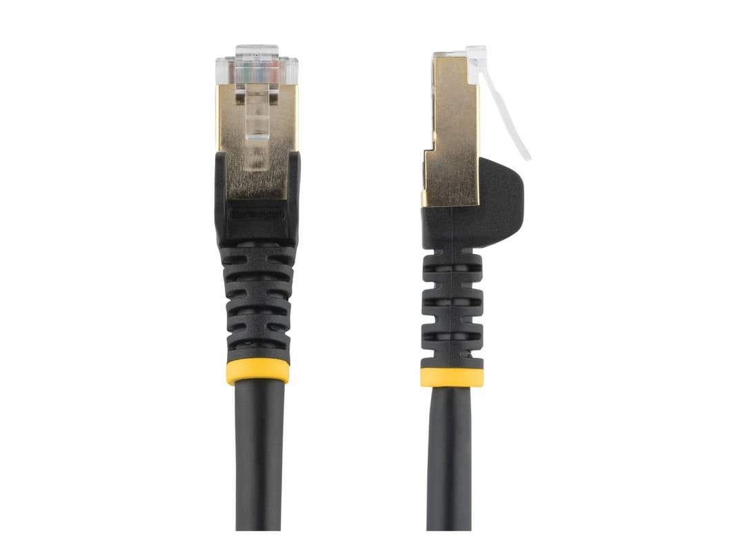 StarTech CAT6A Shielded Snagless Ethernet Patch Cable, 10GbE, 100W PoE, 7m - Black (6ASPAT7MBK) - Image 1