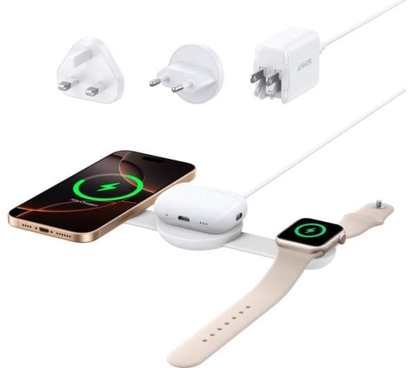 Anker MagGo 3-in-1 Qi2 15W Wireless Charging Pad White - Image 6