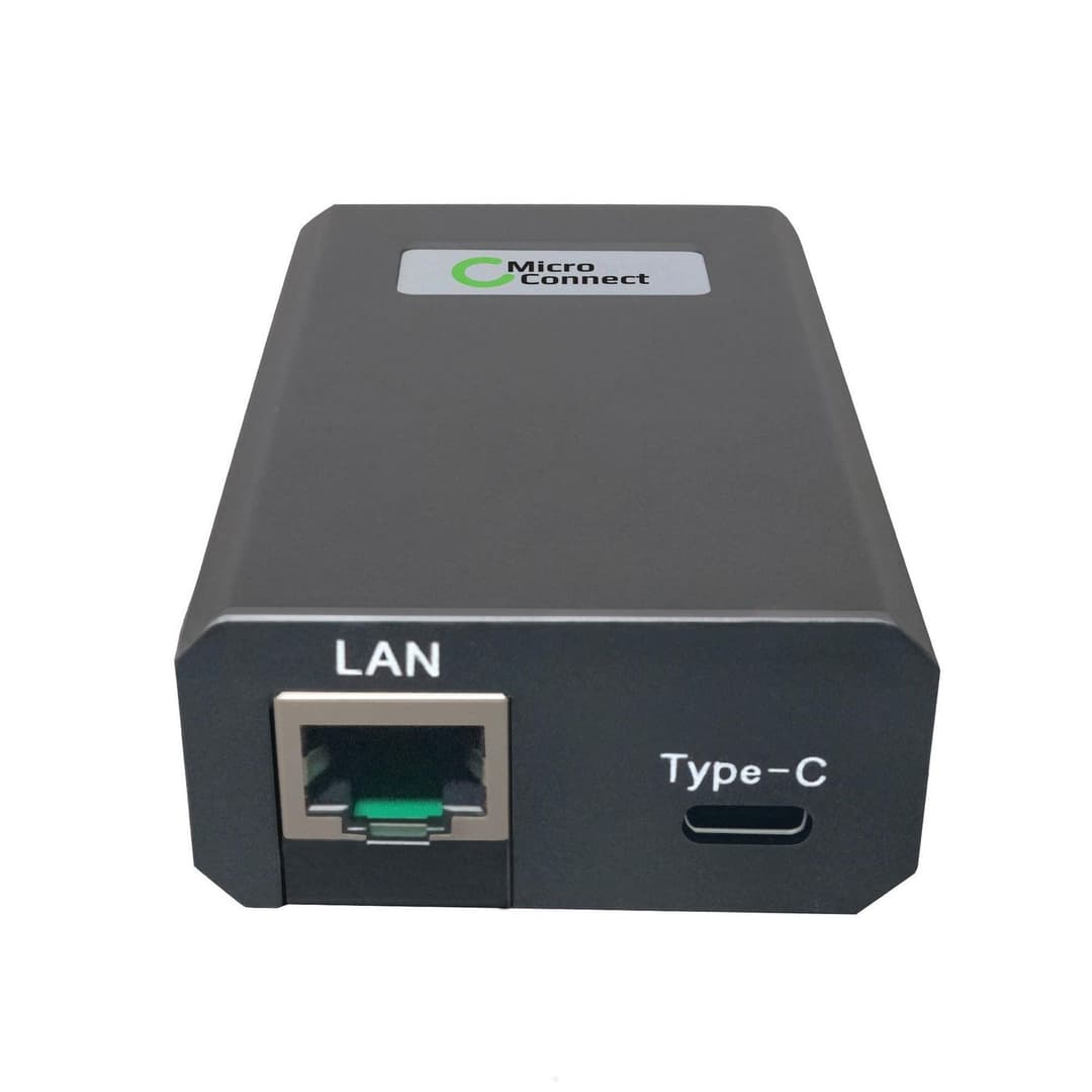 MicroConnect Gigabit PoE to USB-C Converter 60W (POEINJ-60W-USBC) - Image 1