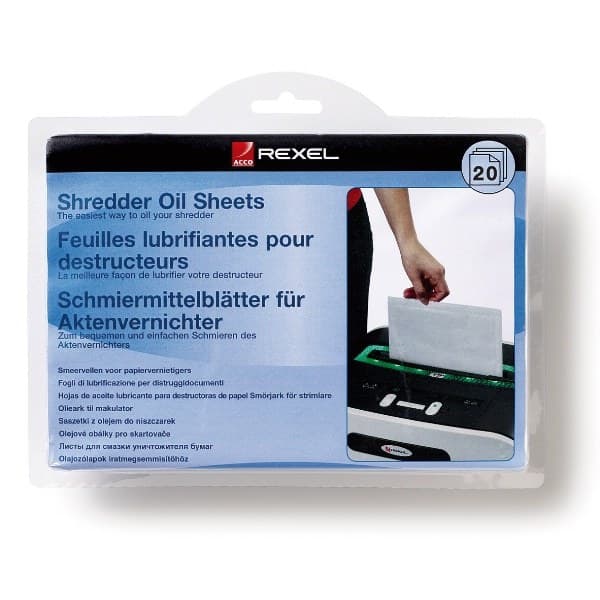 Rexel Shredder Oil Sheets A5 (Pack of 20) - Image 1