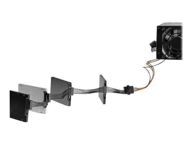 StarTech SATA Power Splitter 1x4 40cm Black - Image 2