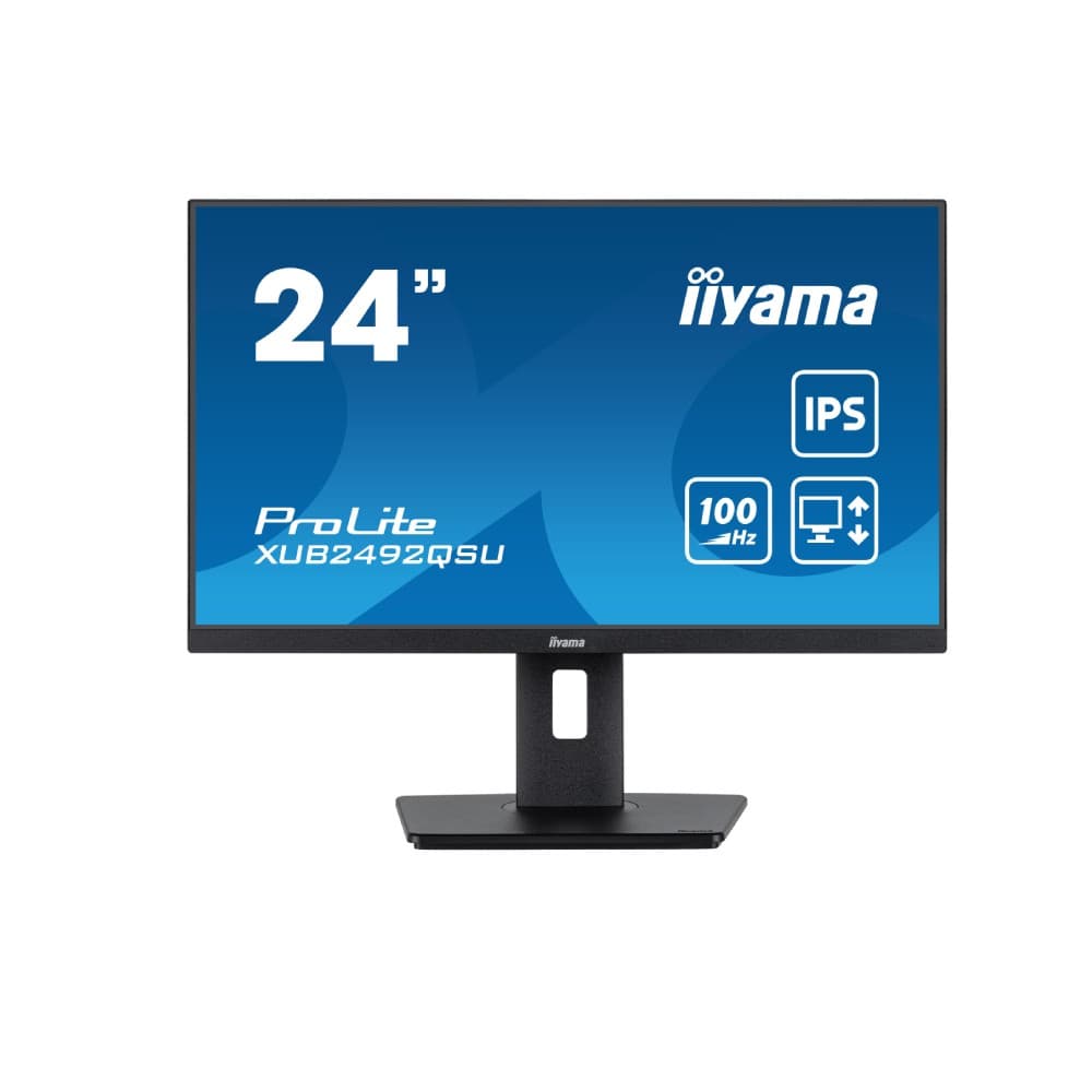 iiyama Prolite XUB2492QSU-B1 24" IPS Quad HD USB-C 15W Height Adjustable Monitor - Image 1
