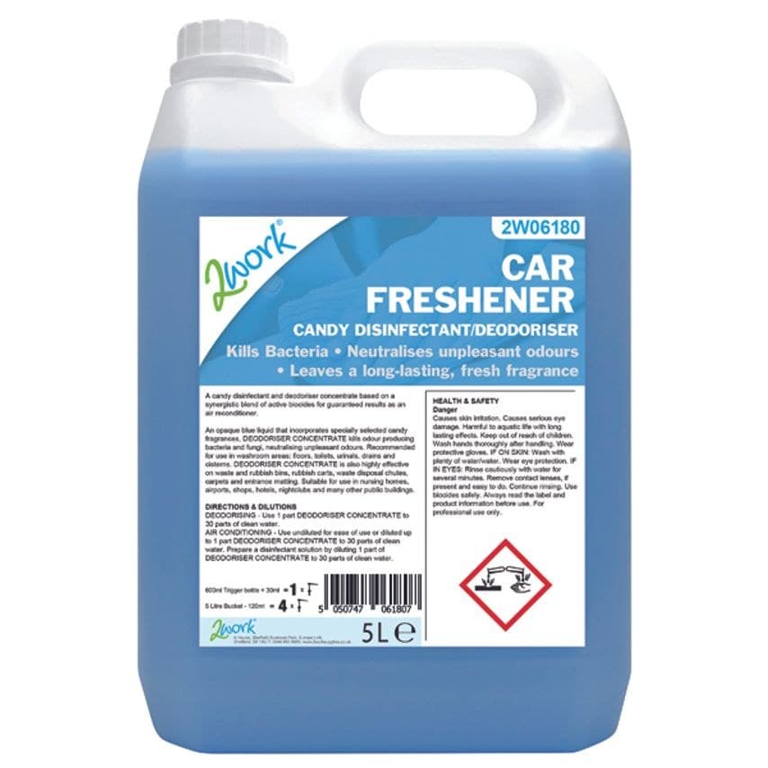 2Work Car Freshener Disinfectant/Deodoriser Concentrate 5L 2W06180