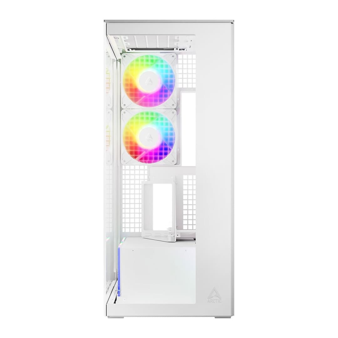 Arctic Xtender ARGB Tempered Glass E-ATX Mid Tower PC Case - With Vertical GPU Mount - White - Image 2