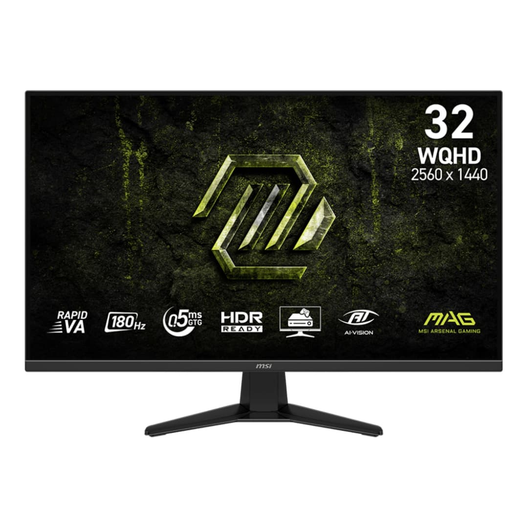 MSI MAG 325QF E18V 32" Rapid VA Quad HD 180Hz 0.5ms HDMI Displayport Gaming Monitor - Image 1