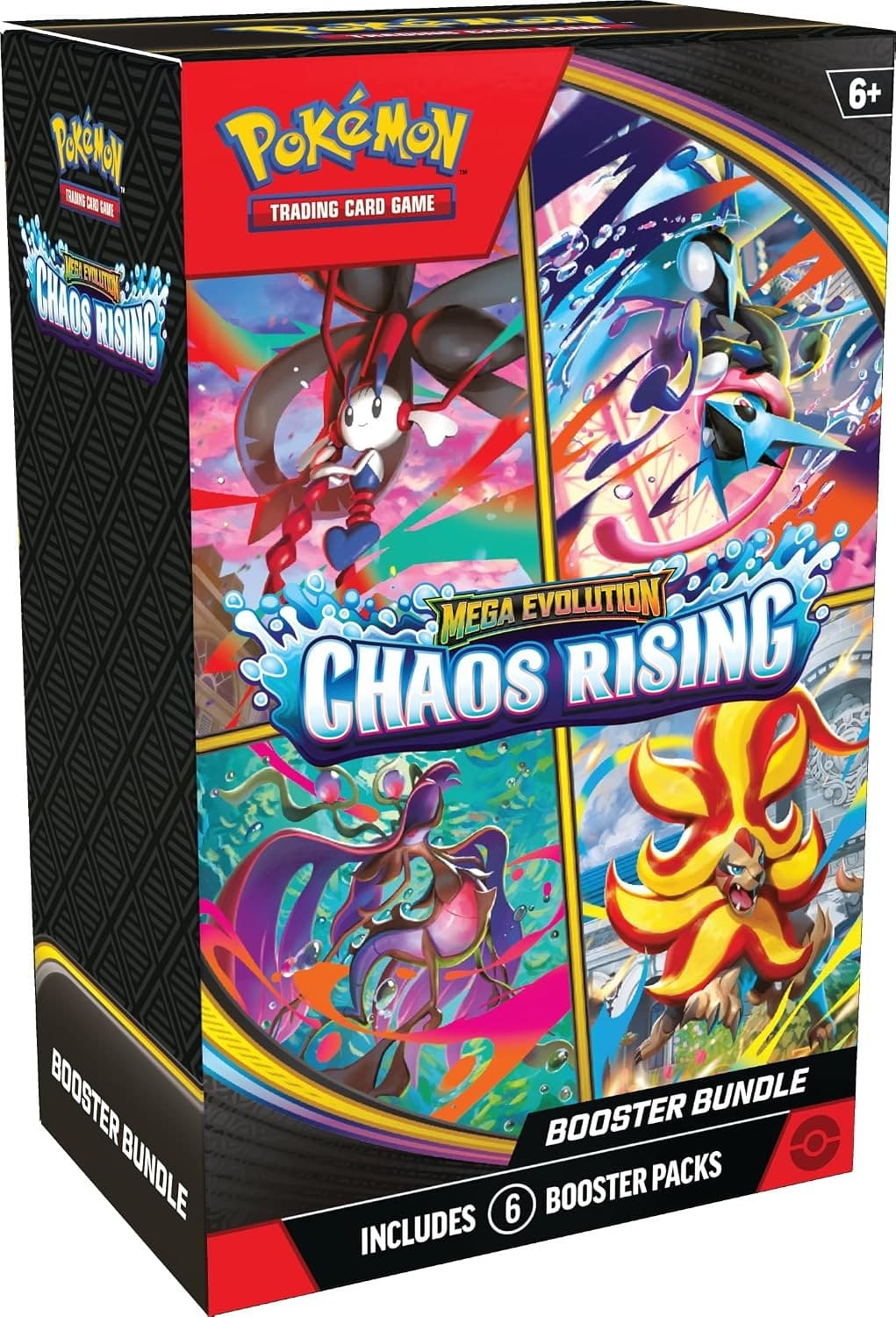 Pokémon TCG Mega Evolution: Chaos Rising Booster Bundle (6 Packs) - Image 1