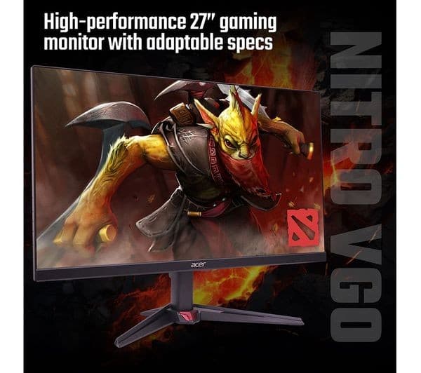 ACER Nitro VG270KV4 27" 4K Ultra HD 160Hz / Full HD 320Hz Dual-Mode IPS Gaming Monitor - Black - Image 2