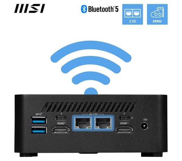 MSI Cubi NUC 1M Mini Desktop PC - Intel Core 7 150U, 16GB RAM, 1TB SSD, Windows 11 Pro, Black - Image 6