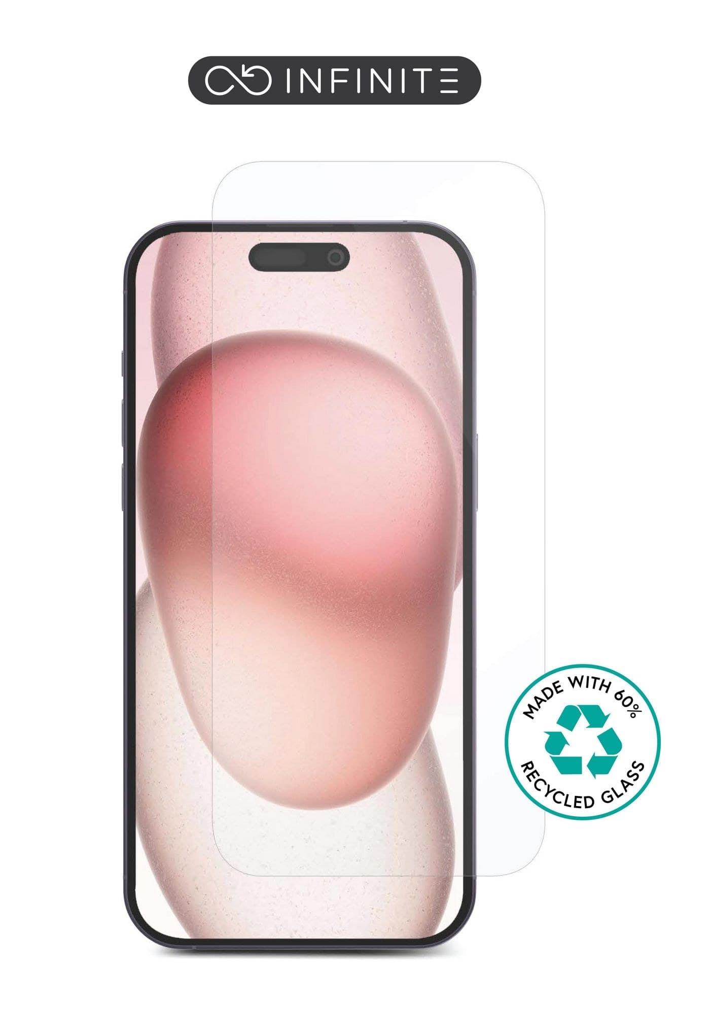 eSTUFF ES501422-50BULK INFINITE Titan Shield Tempered Glass Screen Protector for iPhone 16 Pro 50 Pack