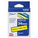 Brother TZe-651 Laminated Label Tape 24mm x 8m - Black on Yellow thumbnail 3