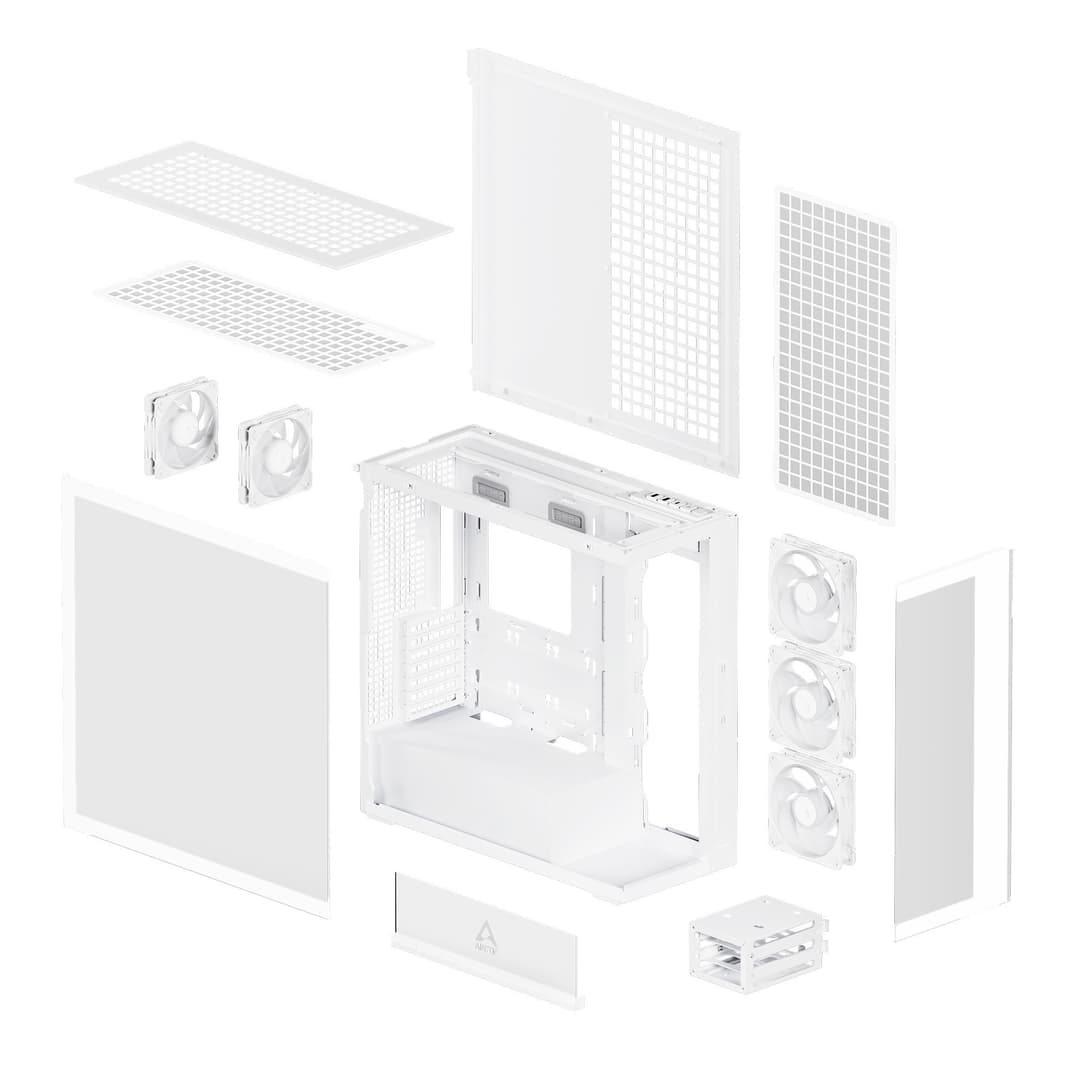 Arctic Xtender ARGB Tempered Glass E-ATX Mid Tower PC Case - Standard - White - Image 10