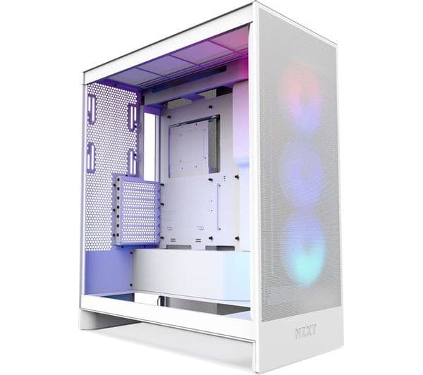 NZXT H7 Flow RGB ATX Mid-Tower PC Case White