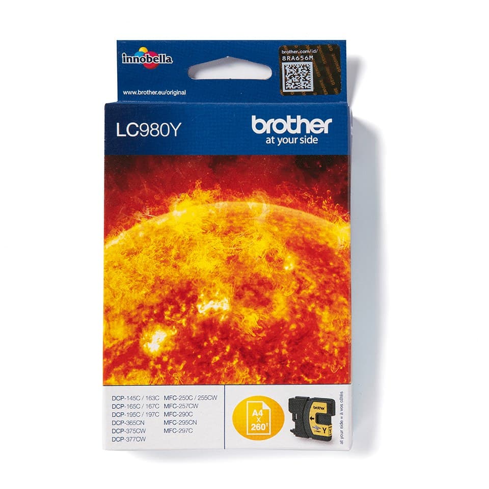 Brother LC980 Original Ink Cartridge - Yellow - Image 1