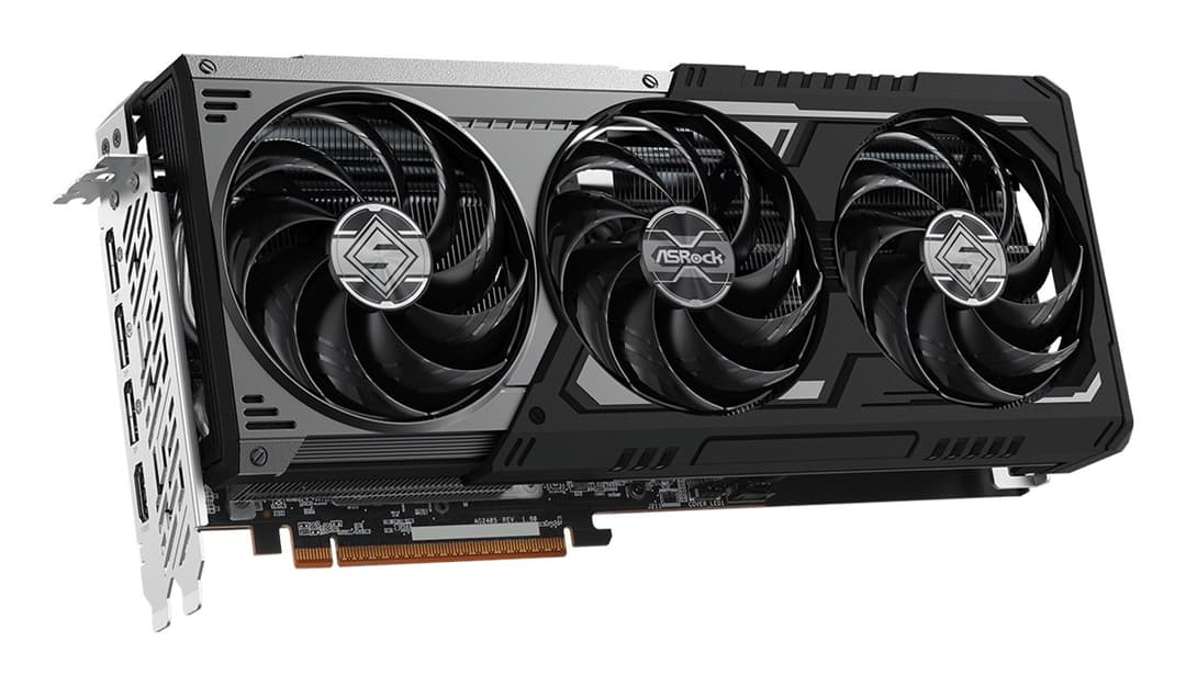 ASRock Radeon RX 9070 XT Steel Legend Dark 16GB GDDR6 Graphics Card - Black - Image 3