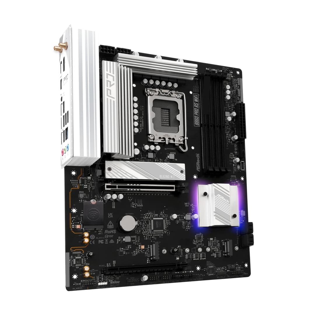 ASRock B860 Pro RS WiFi Intel B860 LGA1851 DDR5 PCIe 5.0 ATX Motherboard - Image 4