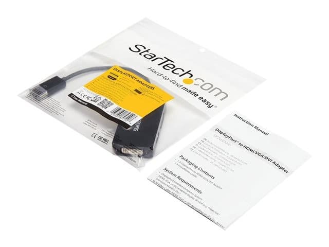 StarTech DP2VGDVHD 3-in-1 DisplayPort to HDMI VGA DVI Adapter Black - Image 7