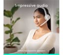 Logitech Zone 300 Wireless Headset - Off White thumbnail 3