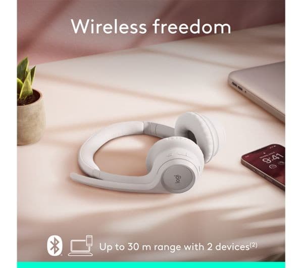 Logitech Zone 300 Wireless Headset - Off White - Image 4