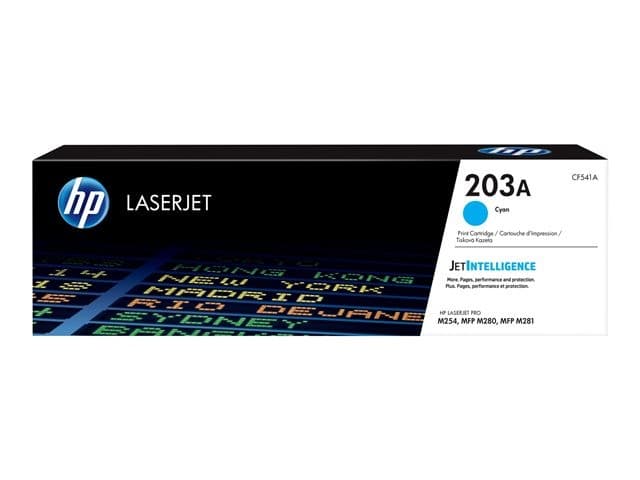 HP 203A Original LaserJet Toner Cartridge for Color LaserJet Pro M254 / MFP M280 / M281 - Cyan - Image 1