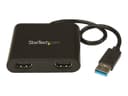 StarTech.com USB 3.0 to Dual HDMI Adapter, 1x 4K 30Hz & 1x 1080p, External Video & Graphics Card, USB Type-A to HDMI Dual Monitor Display Adapter Dongle, Supports Windows Only, Black - USB to Dual HDMI Adapter (USB32HD2) - adapter cable - HDMI / USB - TAA thumbnail 2