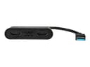 StarTech.com USB 3.0 to Dual HDMI Adapter, 1x 4K 30Hz & 1x 1080p, External Video & Graphics Card, USB Type-A to HDMI Dual Monitor Display Adapter Dongle, Supports Windows Only, Black - USB to Dual HDMI Adapter (USB32HD2) - adapter cable - HDMI / USB - TAA thumbnail 4