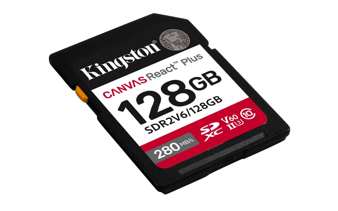 Kingston Technology 128GB Canvas React Plus SDXC UHS-II 280R/100W U3 V60 for Full HD/4K - Image 2