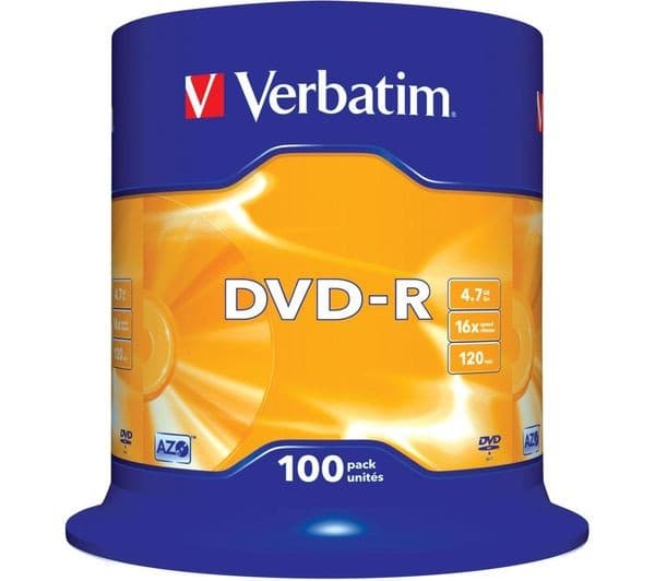 Verbatim Azo DVD-R 4.7GB 16x Spindle (Pack of 100)