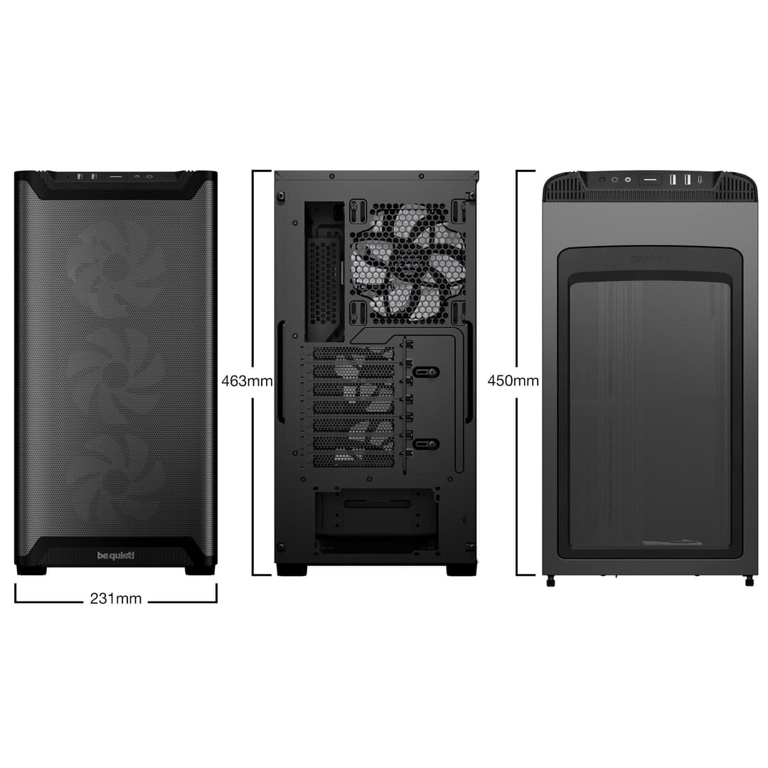 be quiet! Pure Base 501 LX Tempered Glass Mid Tower Gaming PC Case - Black - Image 6