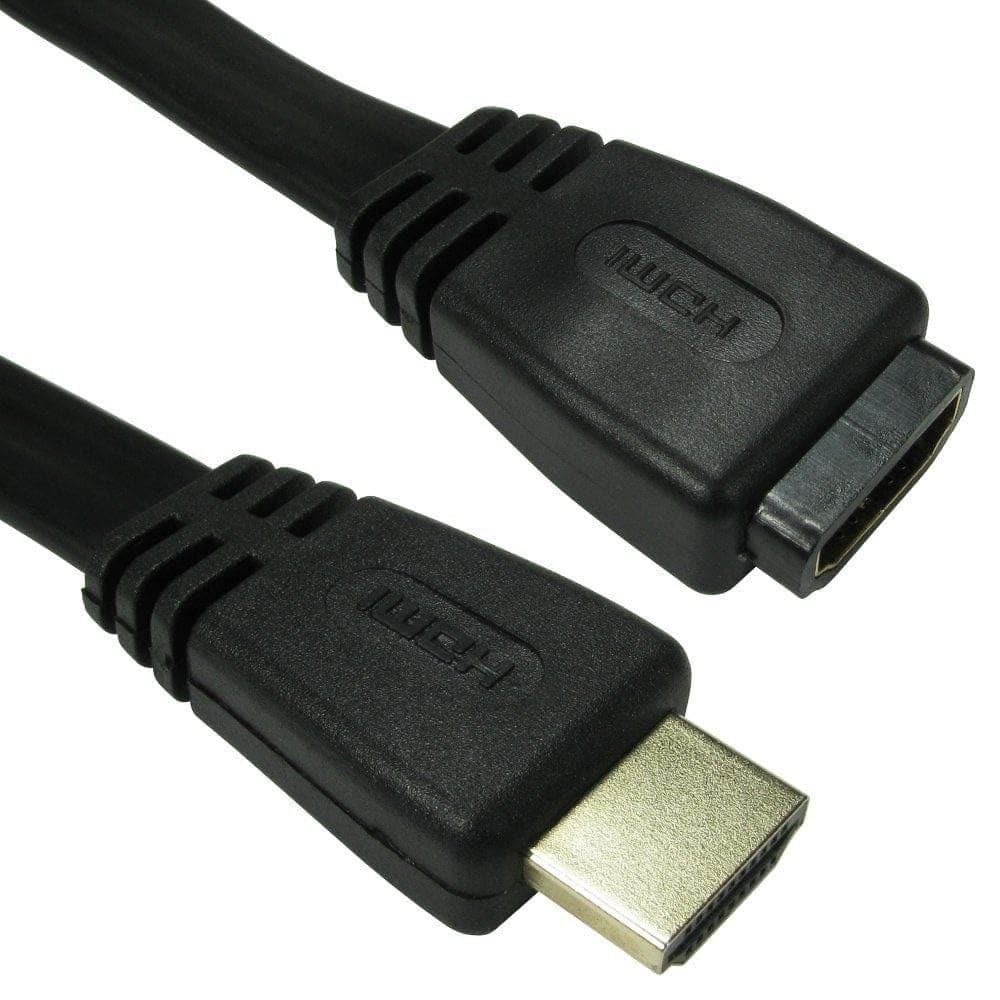 Cables Direct 1m Flat HDMI 1.4 Extension Cable