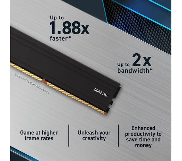 CRUCIAL Pro 64 GB 5600 MHz DDR5 Memory Kit - 32 GB x 2 - Image 2