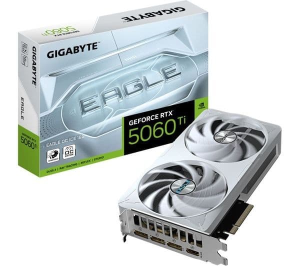 Gigabyte GeForce RTX 5060 Ti EAGLE OC ICE 16GB GDDR7 Graphics Card - White - Image 4