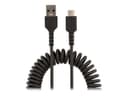 StarTech Coiled USB-A to USB-C Cable USB 2.0 Black 50cm thumbnail 2