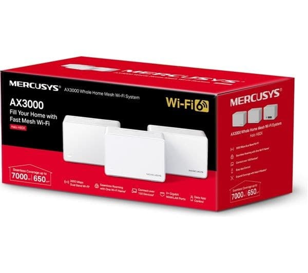 MERCUSYS Halo H80X AX3000 Whole Home Mesh Wi-Fi 6 System - Triple Pack - Image 3