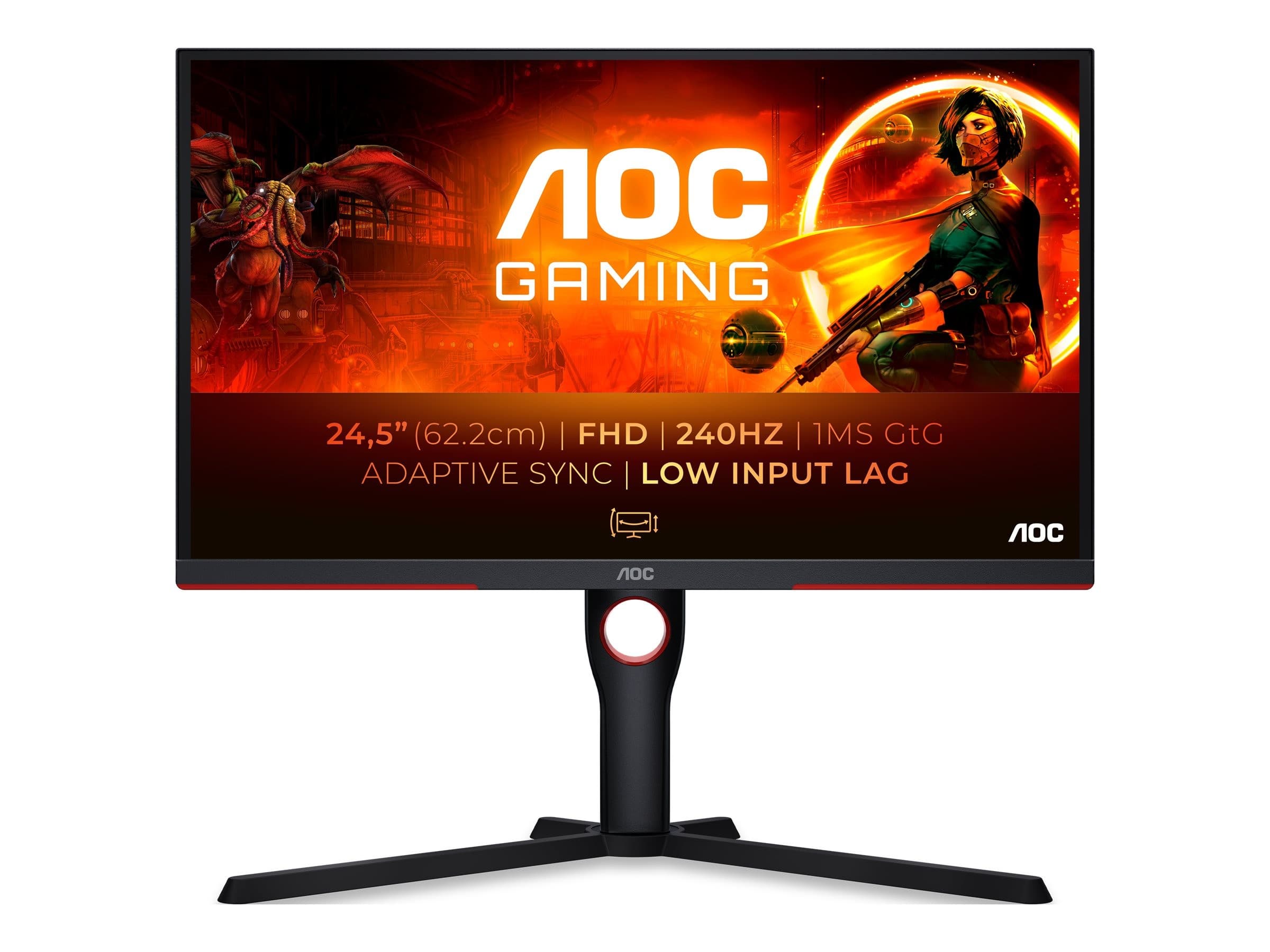 AOC 25G3ZM 25" Full HD Monitor Black Red