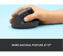 Logitech Lift Vertical Ergonomic Mouse - Graphite thumbnail 3