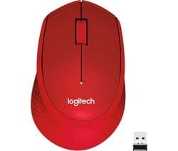 LOGITECH Silent Plus M330 Wireless Optical Mouse - Red - Image 1