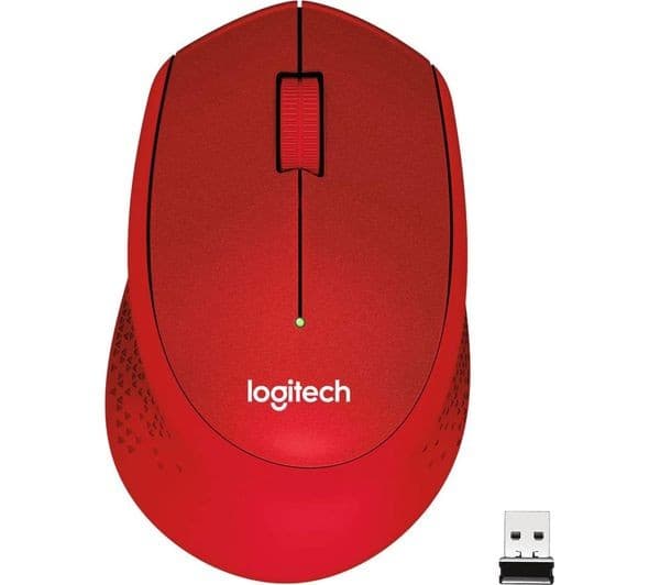 LOGITECH Silent Plus M330 Wireless Optical Mouse - Red - Image 2