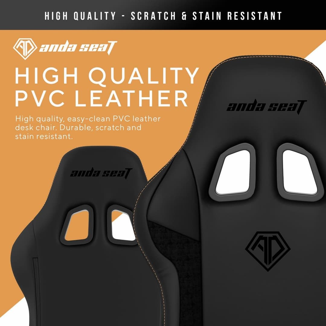 Anda seat Jungle 2 Medium Gaming Chair with Footrest - Black - Image 7