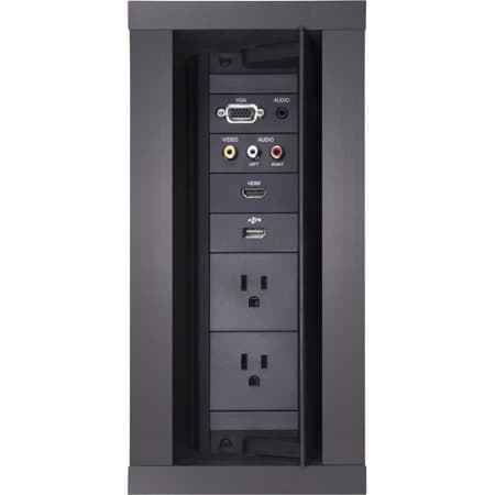 AMX HydraPort HPX-900BL 9 Module Connection Port - Black Anodised (FG560-02-BL) - Image 1