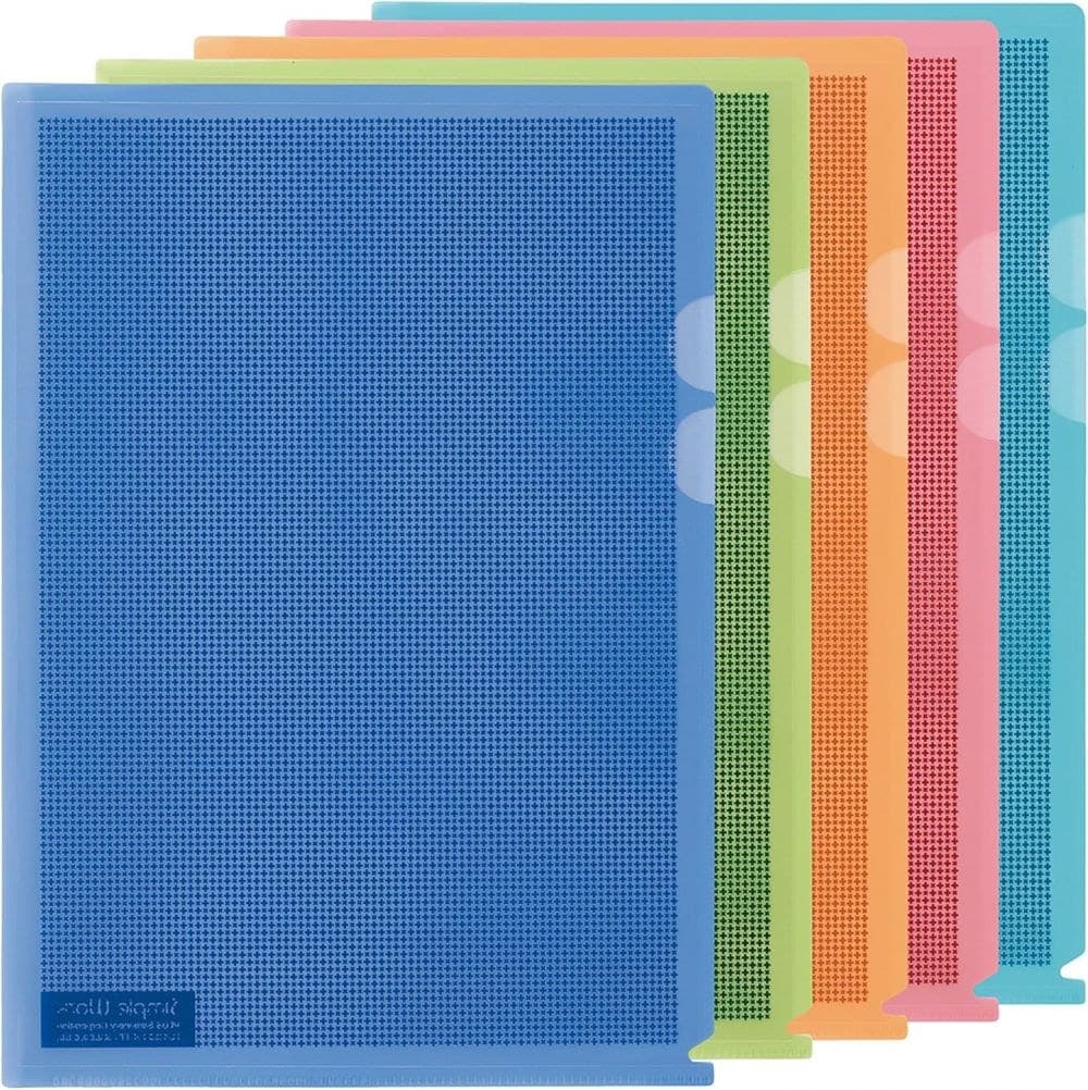 Plus By Pentel 5 Pack Camouflage A4 Polypropylene Cut Flush Folders Assorted (FL-127CH-5PE) - Image 1