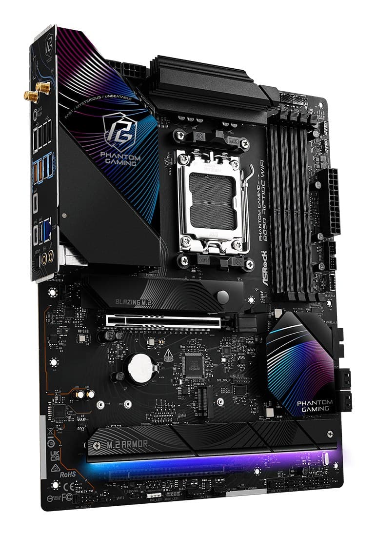 ASRock Phantom Gaming B850 Riptide WiFi AMD B850 AM5 DDR5 ATX Motherboard - Image 3