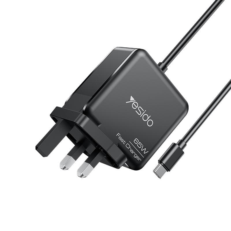 Yesido YC93 65W USB-C Laptop Charger Adapter Fast Charging with 2M Cable & UK Plug - Image 1