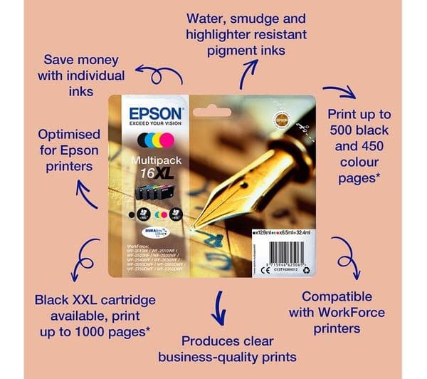 Epson 16 - cyan - original - ink cartridge - Image 2