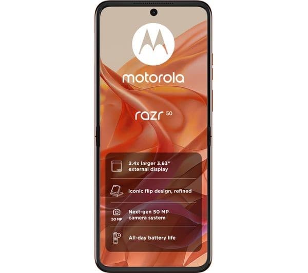 Motorola Razr 50 5G 256GB 8GB RAM - Spritz Orange - Image 1