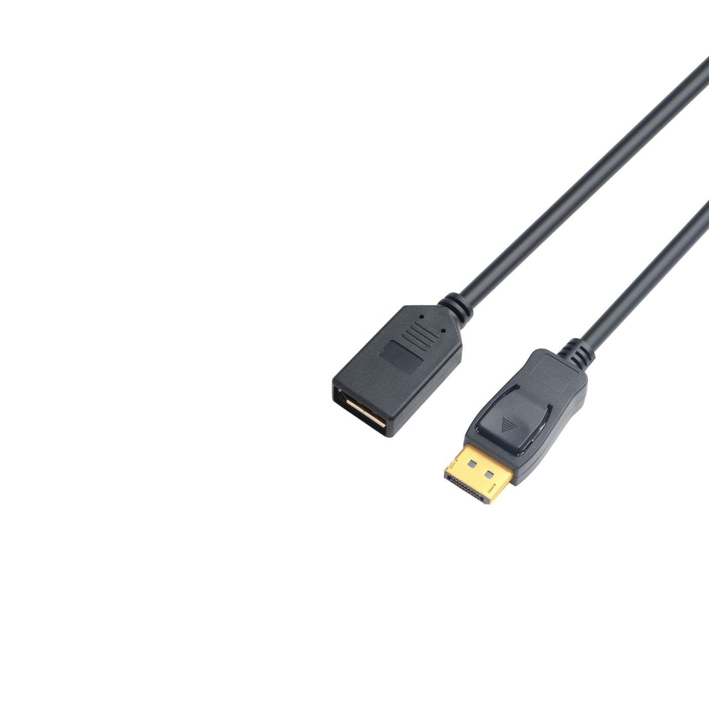 Microconnect DP-MFG-200 QHD DisplayPort Extension Cable 2m - Male to Female, 2560x1600, Gold-Plated, Black