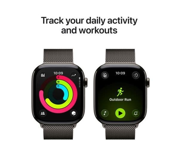 Apple Watch Series 11 GPS + Cellular 46mm Slate Titanium Case with Slate Milanese Loop - S/M - Image 4