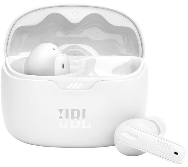 JBL Tune Beam Wireless Bluetooth Noise-Cancelling Earbuds - White - Image 1