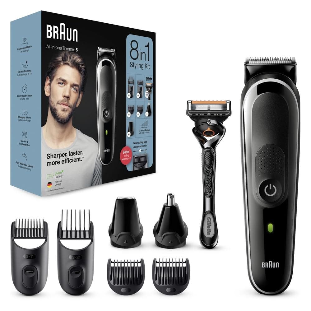 Braun 8-in-1 All-in-One Series 5 MGK5260 Male Grooming Kit - Black - Image 1