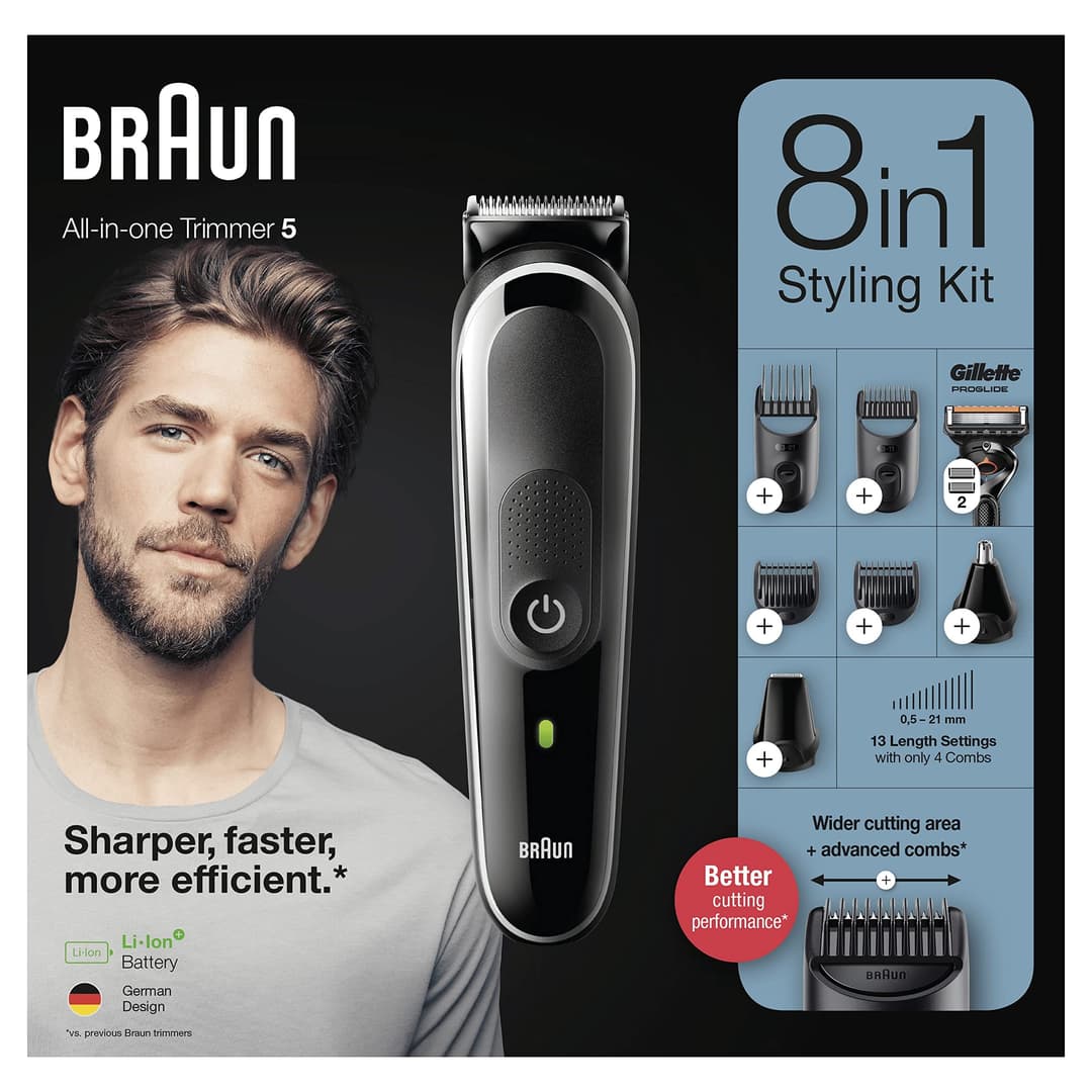 Braun 8-in-1 All-in-One Series 5 MGK5260 Male Grooming Kit - Black - Image 8